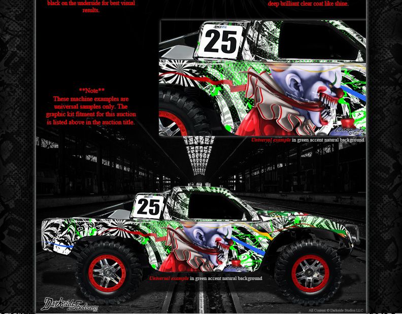 TRAXXAS SLASH 4X4 GRAPHICS WRAP DECALS "TICKET TO RIDE" FITS OEM BODY